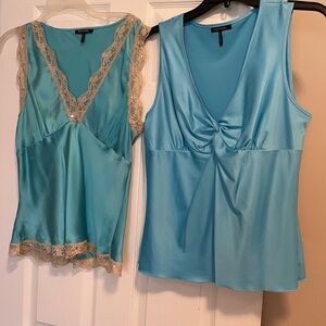 2 NWOTS DAISY FUENTES CAMIS LARGE TURQ
